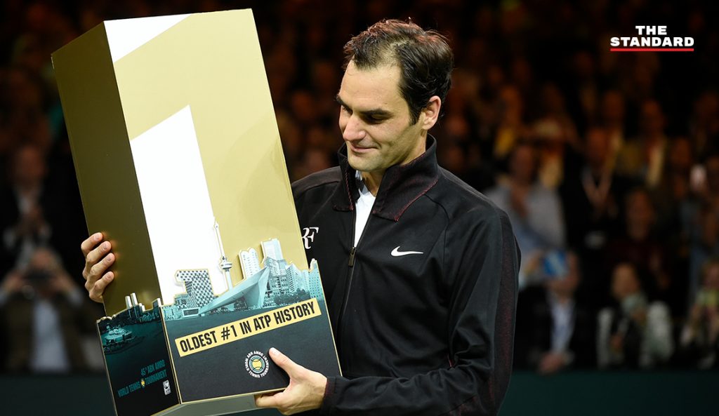 โรเจอร์ เฟเดอเรอร์ สร้างสถิติครองมือ 1 ของโลกอายุมากที่สุดในวัย 36 ปี