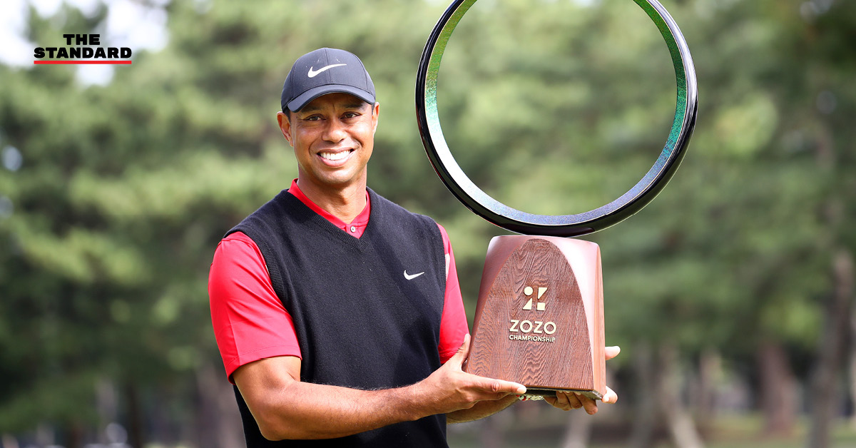 ผลการค้นหารูปภาพสำหรับ Tiger Woods สร้างสถิติสำหรับเกม PGA Tour ด้วยการคว้าแชมป์ 82 ในญี่ปุ่น