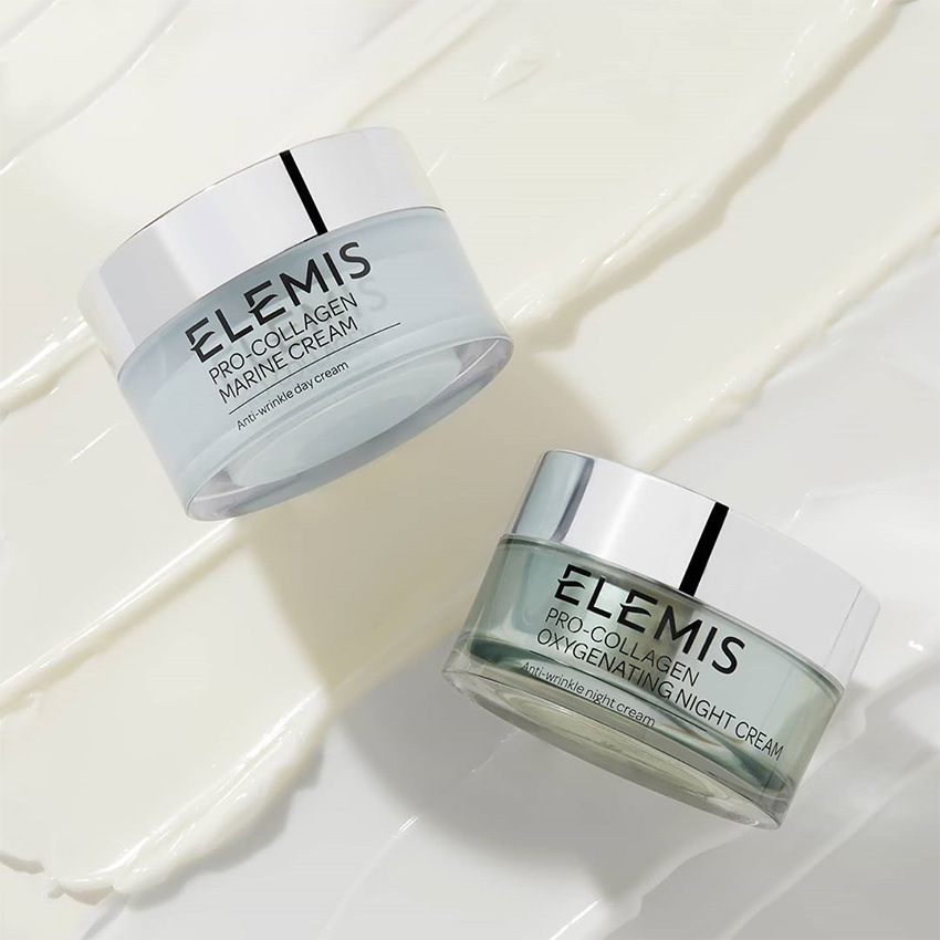 Elemis Pro Collagen Marine Cream และ Elemis Pro Collagen Oxygenating Night Cream ราคา (50 มล., 4,400 บาท) 