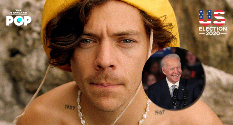 Harry Styles ออกมาสนับสนุน Joe Biden ให้เป็นประธานาธิบดีอเมริกาคนต่อไป แม้เขาจะโหวตไม่ได้