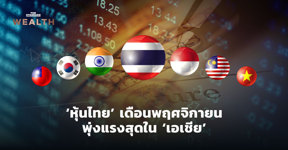 ‘หุ้นไทย’ เดือนพฤศจิกายนพุ่งแรงสุดใน ‘เอเชีย’