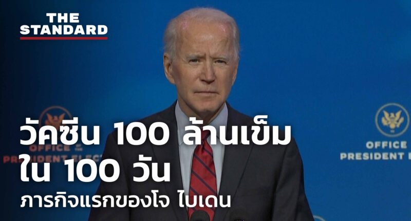 โจ ไบเดน ให้คำมั่น ฉีดวัคซีน 100 ล้านเข็ม ใน 100 วันแรก สู้วิกฤตโควิด-19