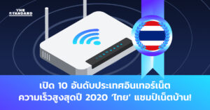 เปิด 10 อันดับประเทศอินเทอร์เน็ตความเร็วสูงสุดปี 2020 ‘ไทย’ แชมป์เน็ตบ้าน!