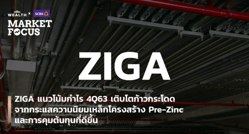 ZIGA แนวโน้มกำไร 4Q63 เติบโตก้าวกระโดดจากกระแสความนิยมเหล็กโครงสร้าง Pre-Zinc และการคุมต้นทุนที่ดีขึ้น