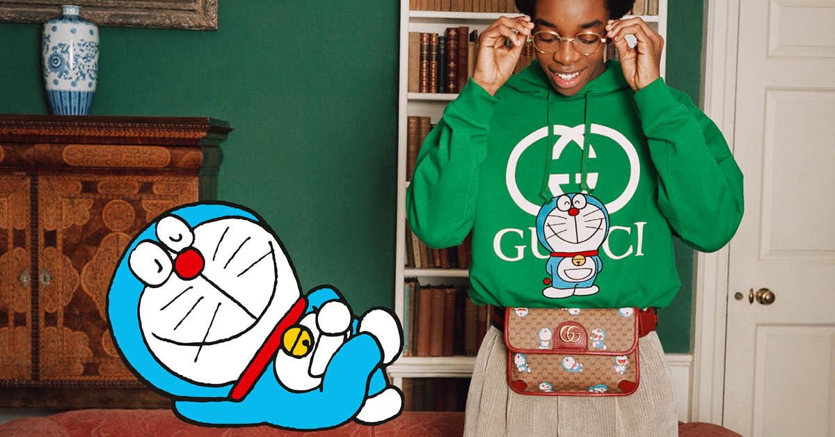 Gucci เปิดตัวภาพแคมเปญสำหรับคอลเล็กชันพิเศษที่ทำร่วมกับ Doraemon