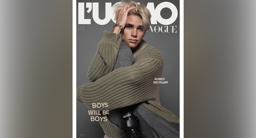 Romeo Beckham ขึ้นปกนิตยสารครั้งแรกในชีวิตกับ L'Uomo Vogue