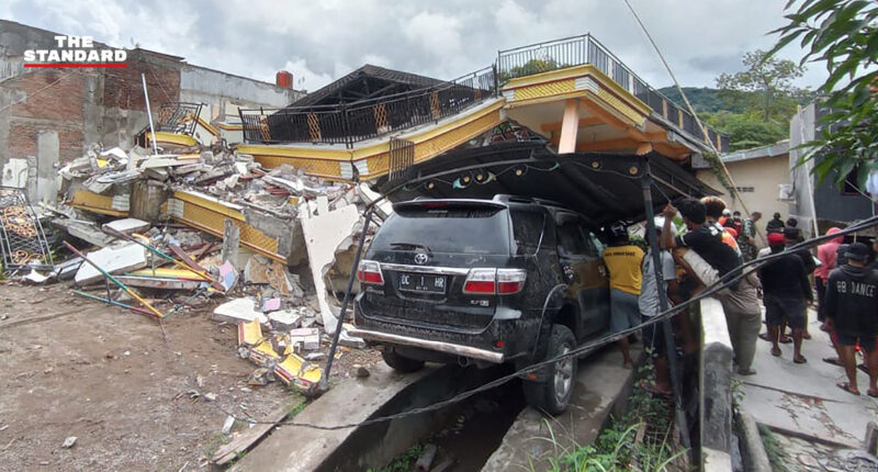 แผ่นดินไหวใหญ่เกาะสุลาเวสีของอินโดนีเซีย เสียชีวิตแล้วอย่างน้อย 7 คน เจ็บหลายร้อย