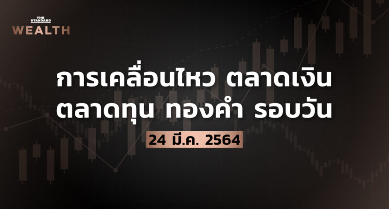 การเคลื่อนไหวตลาดเงิน ตลาดทุน ทองคำ รอบวัน (24 มีนาคม 2564)
