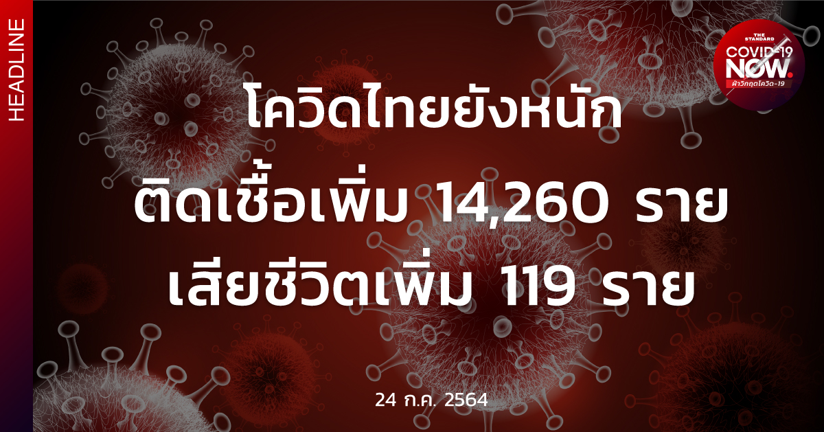 สถานการณ์โควิดวันนี้ (24 กรกฎาคม 2564) - THE STANDARD