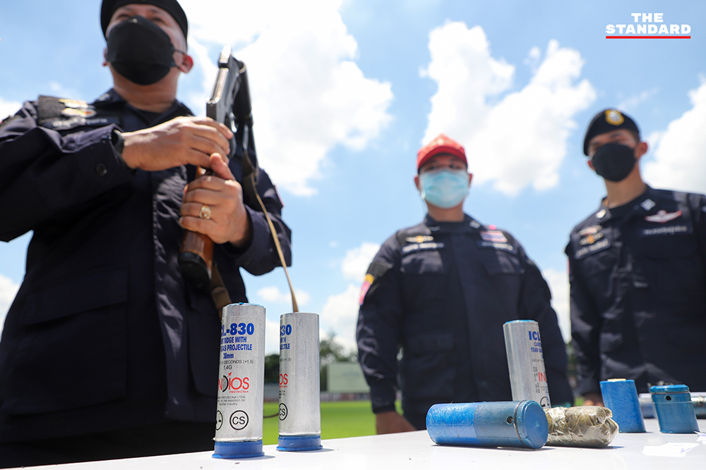 Tear gas demonstration