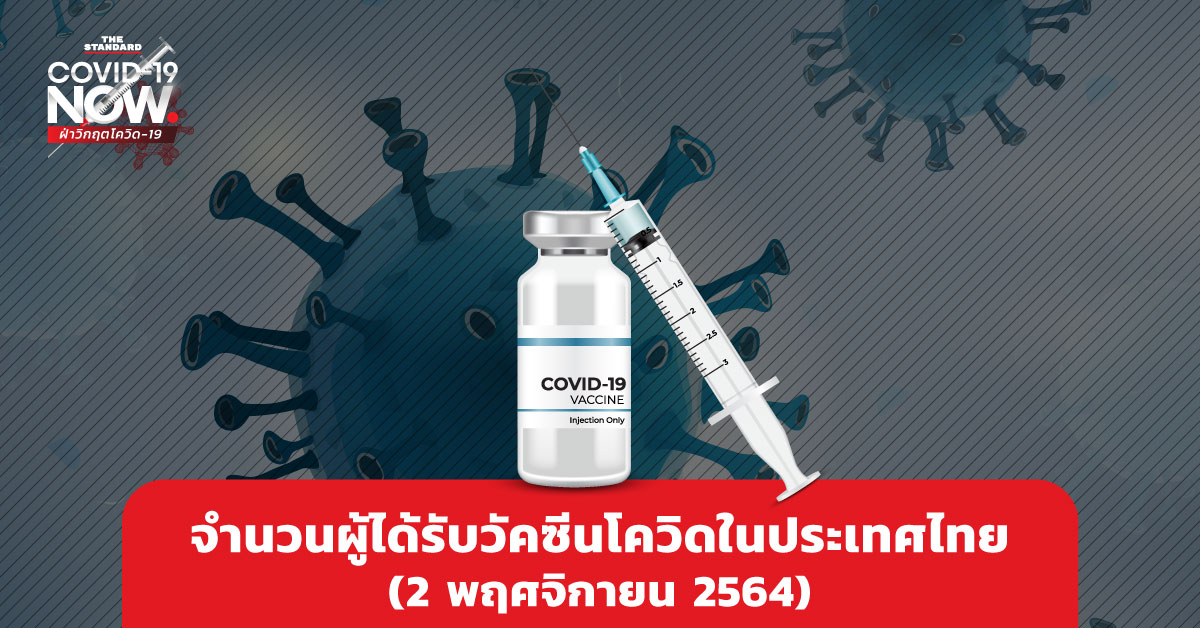 จำนวนผู้ได้รับวัคซีนโควิดในประเทศไทย (2 พฤศจิกายน 2564)