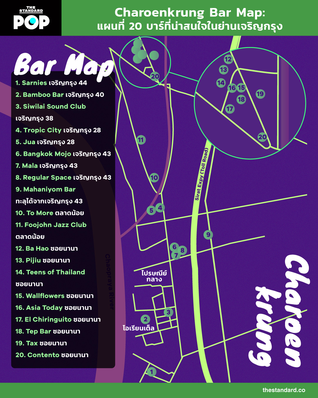 Charoenkrung Bar Map