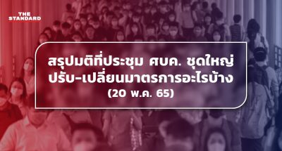 สรุปมติที่ประชุม ศบค. ชุดใหญ่ ปรับ-เปลี่ยนมาตรการอะไรบ้าง (20 พ.ค. 65)