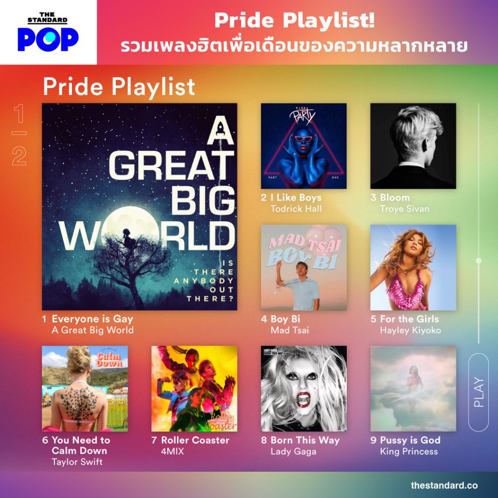 Pride Playlist! รวมเพลงฮิตเพื่อเดือนของความหลากหลาย – THE STANDARD