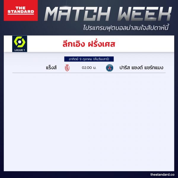 MATCH WEEK โปรแกรมฟุตบอลน่าสนใจสัปดาห์นี้ – THE STANDARD