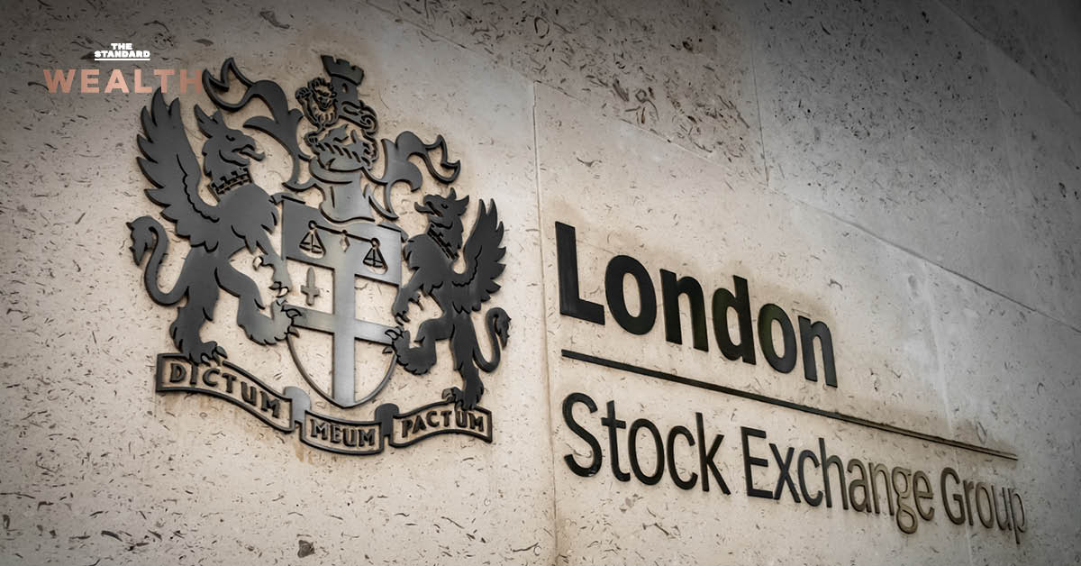 ป้ายตลาดหลักทรัพย์ลอนดอน (London Stock Exchange: LSE)