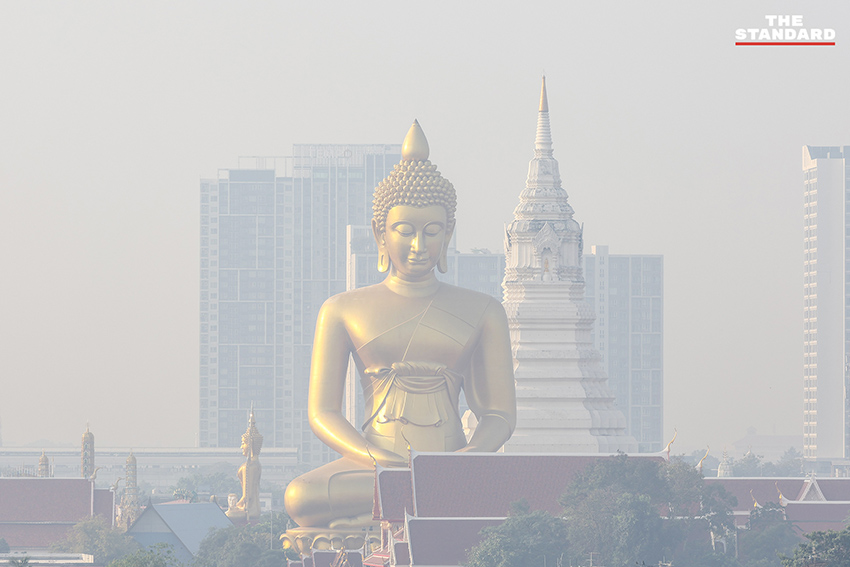 19 มกราคม 2567: ภาพบรรยากาศกรุงเทพมหานครในวันที่ค่าฝุ่น PM2.5 กลับมา