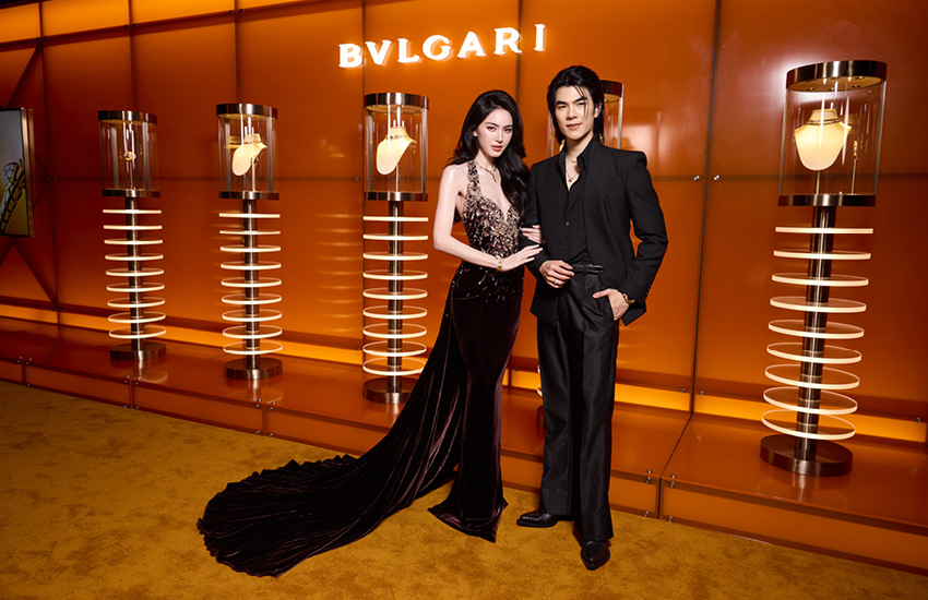 ล่าง: ใหม่-ดาวิกา โฮร์เน่ และ มาย-ภาคภูมิ ร่มไทรทอง สอง Friend of BVLGARI 