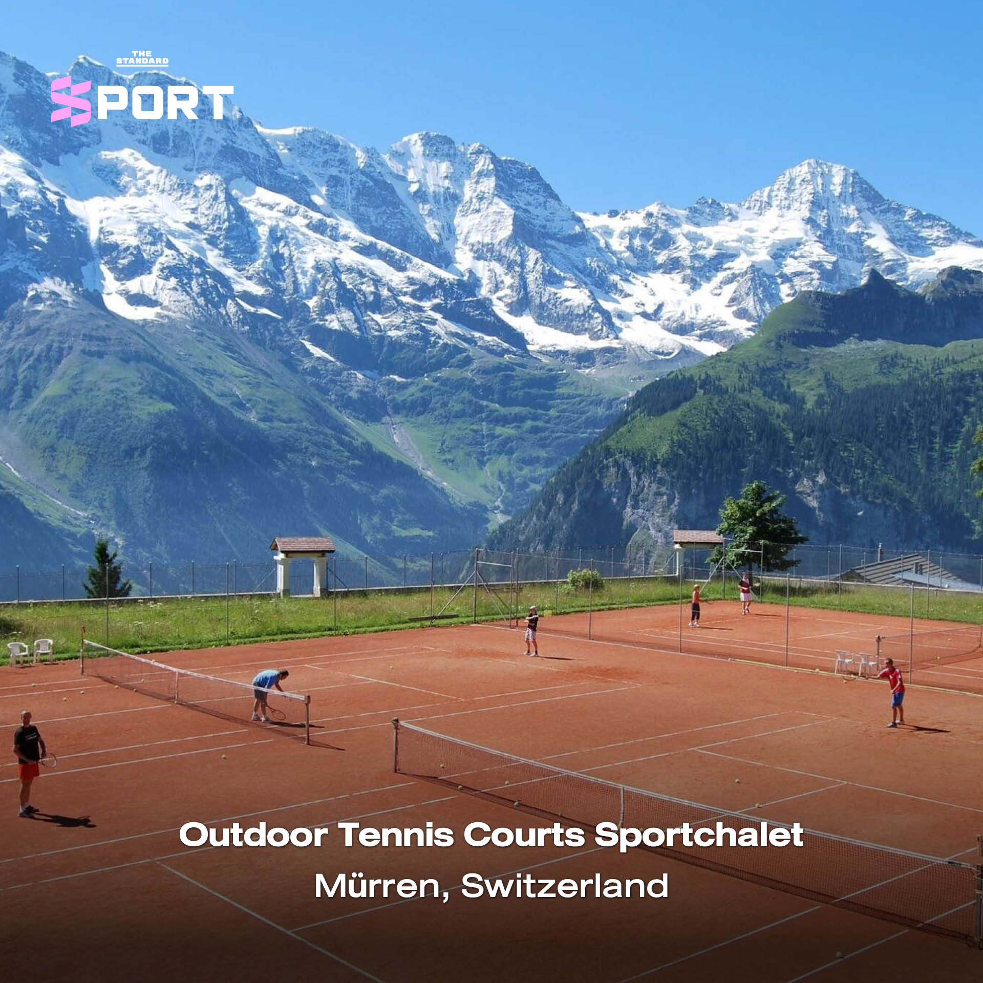 Outdoor Tennis Courts Sportchalet Mürren, Switzerland 