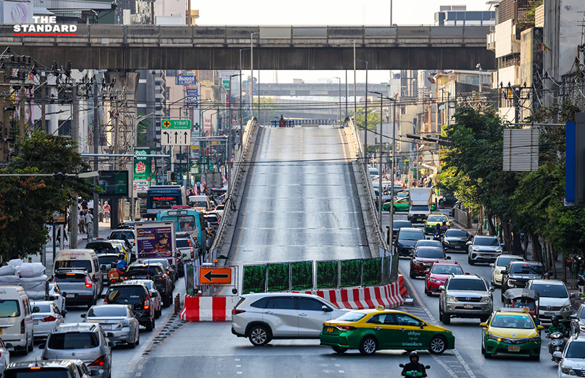 ปิดสะพานข้ามแยกราชเทวี