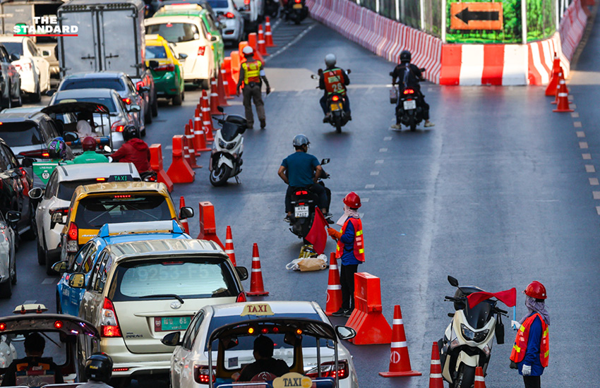 ปิดสะพานข้ามแยกราชเทวี