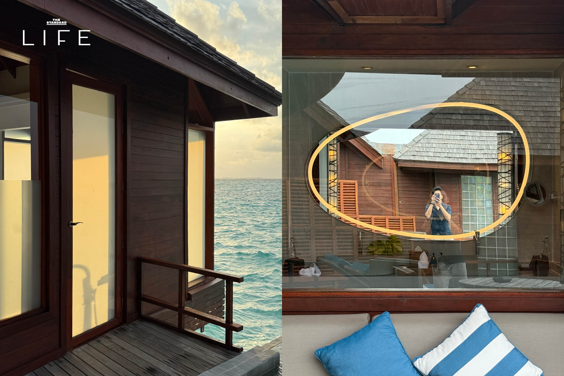 ภายในห้องพัก Deluxe Sunset Over Water Pool Villa
