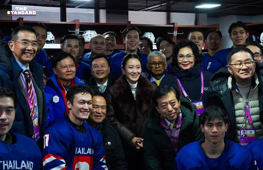 นายกรัฐมนตรี แพทองธาร ชินวัตร ให้กำลังใจทีมฮอกกี้ไทย ที่สนาม Harbin Ice Hockey Arena