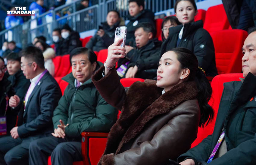 นายกรัฐมนตรี แพทองธาร ชินวัตร ให้กำลังใจทีมฮอกกี้ไทย ที่สนาม Harbin Ice Hockey Arena