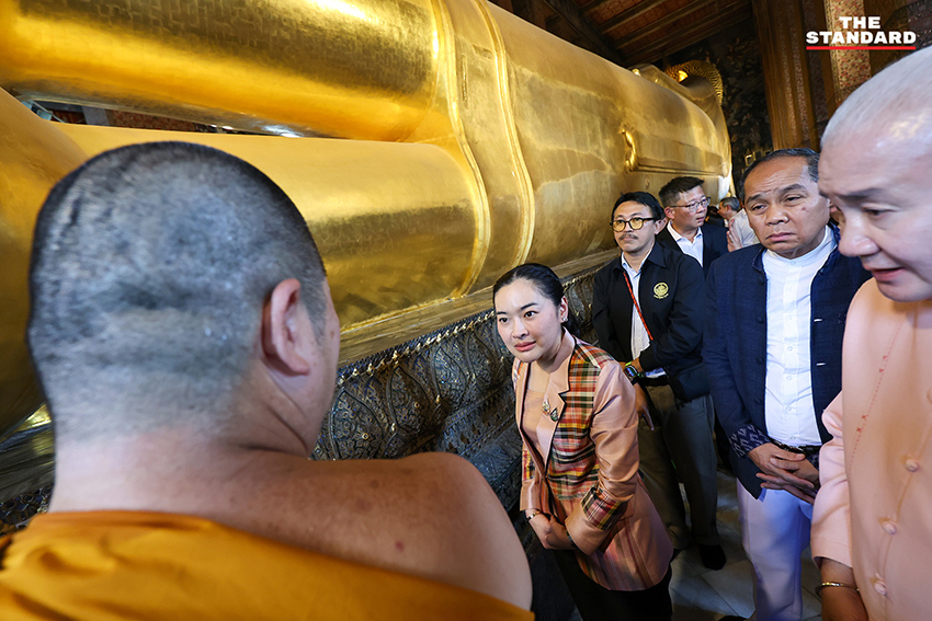 รมว.วัฒนธรรม ตรวจสภาพพระนอนวัดโพธิ์ 