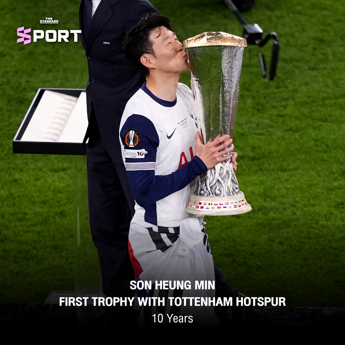 Son Heung Min First trophy with Tottenham Hotspur 10 Years
