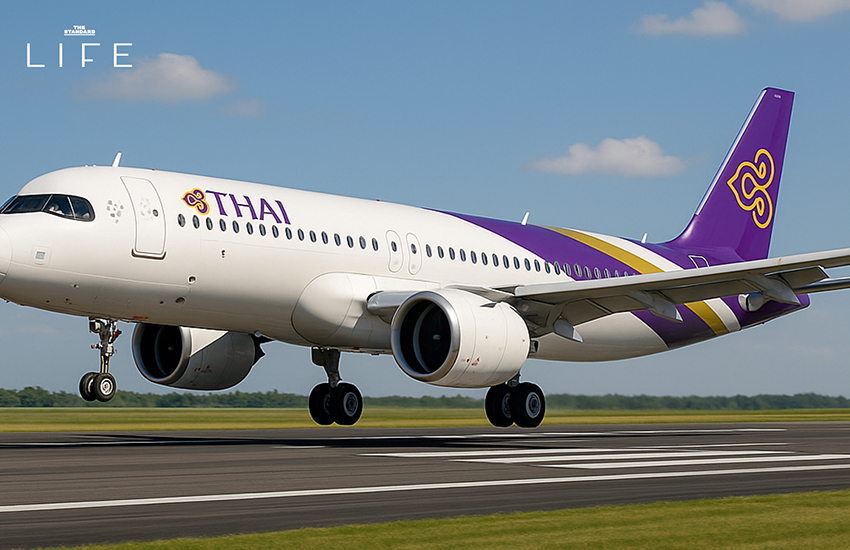 ภาพจำลอง A321 Neo ที่มีโลโก้การบินไทย
