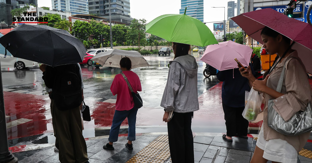 แผนที่พยากรณ์อากาศประเทศไทย แสดงพื้นที่เสี่ยง ฝนตกหนัก และน้ำท่วมช่วงวันที่ 23–27 พฤษภาคม