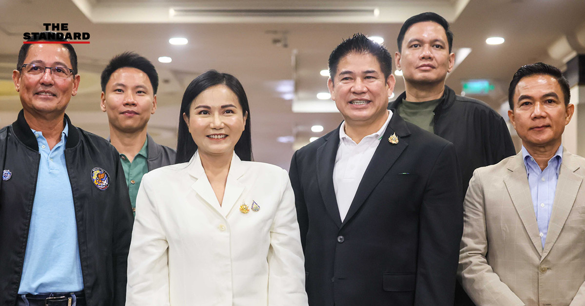 ธรรมนัส นฤมล อนุดิษฐ์ และการุณ แถลงข่าวเปิดตัวเข้าร่วมพรรคกล้าธรรม