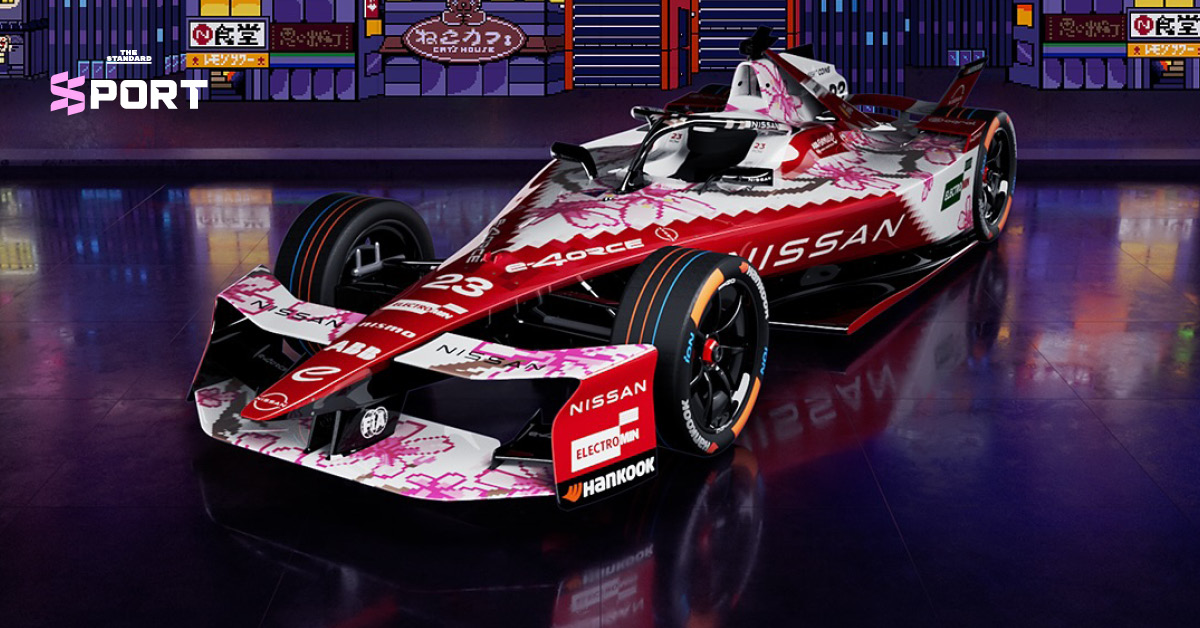 ชุดแต่งรถแข่ง Nissan Formula E ลาย 8-bit เปิดตัวที่ Tokyo E-Prix 2025