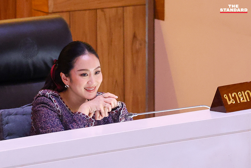 แพทองธาร ชินวัตร นายกรัฐมนตรี เข้าร่วมฟังการอภิปรายงบประมาณปี 2569 ในห้องประชุมสภาฯ