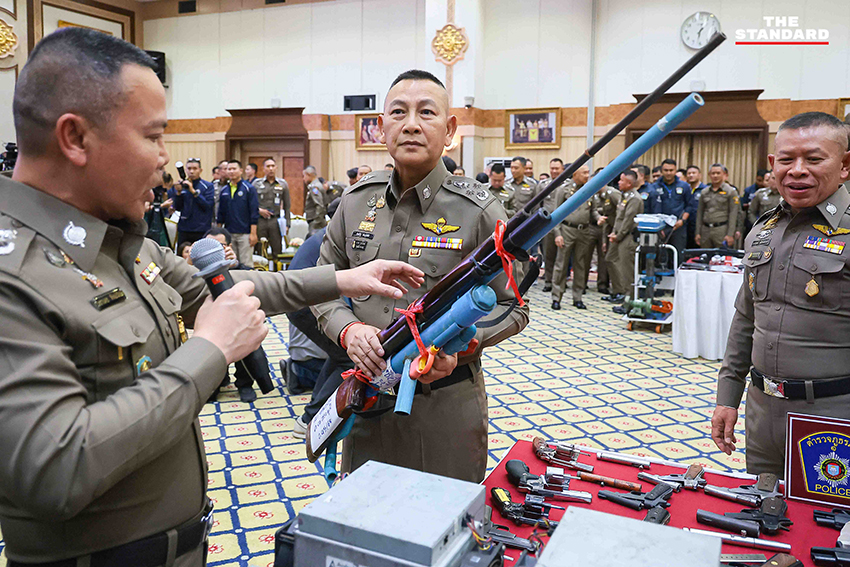 ผบ.ตร. แถลงผลกวาดล้างอาชญากรรม