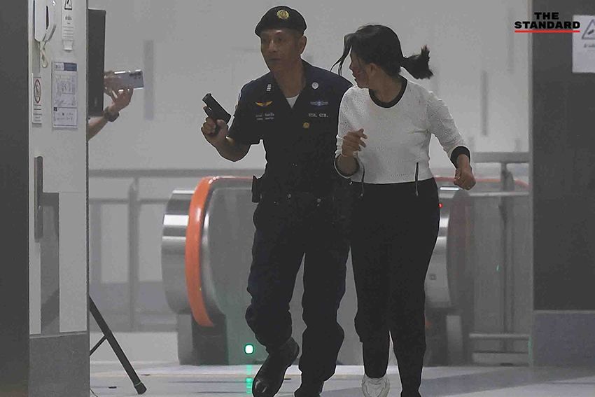 นายกฯ แพทองธาร ตรวจเยี่ยมการฝึกซ้อมรับมือภัยคุกคามสถานีรถไฟฟ้าใต้ดินสายสีส้ม 