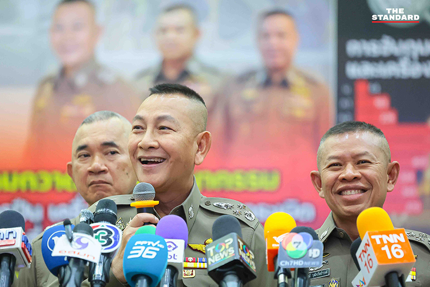 ผบ.ตร. แถลงผลกวาดล้างอาชญากรรม