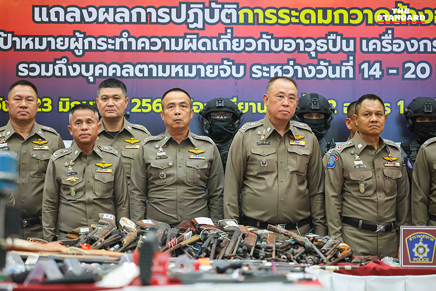 ผบ.ตร. แถลงผลกวาดล้างอาชญากรรม