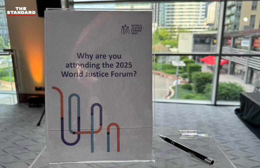 บริเวณพื้นที่ลงทะเบียน World Justice Forum 2025 
