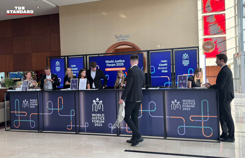บริเวณพื้นที่ลงทะเบียน World Justice Forum 2025 
