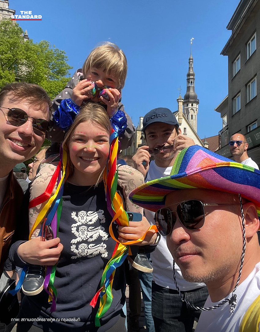 เอกอัครราชทูตไทยและตัวแทนสถานทูตร่วมขบวน Pride ที่ Tallinn, เอสโตเนีย ปี 2025