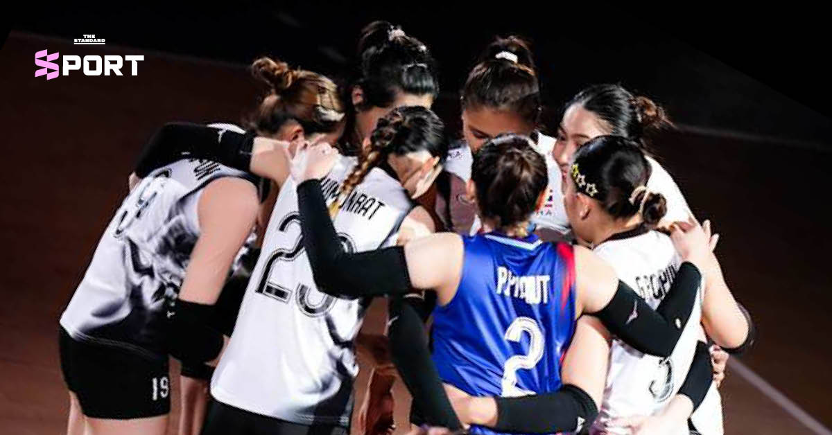 นักวอลเลย์บอลหญิงทีมชาติไทยระหว่างแมตช์ VNL 2025 ในฮ่องกง