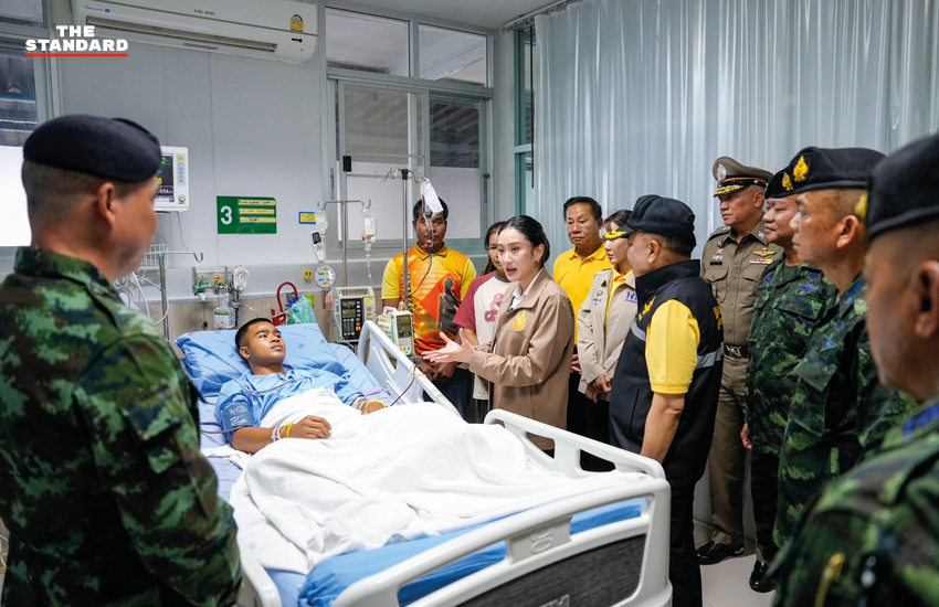 แพทองธารเยี่ยมทหารบาดเจ็บในโรงพยาบาลค่ายสรรพสิทธิประสงค์

