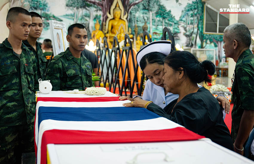 พิธีพระราชทานน้ำหลวงอาบศพ ส.อ. อัมรินทร์ ผาสุก วีรบุรุษชายแดนที่เสียชีวิตจากเหตุปะทะบริเวณปราสาทตาเมือน