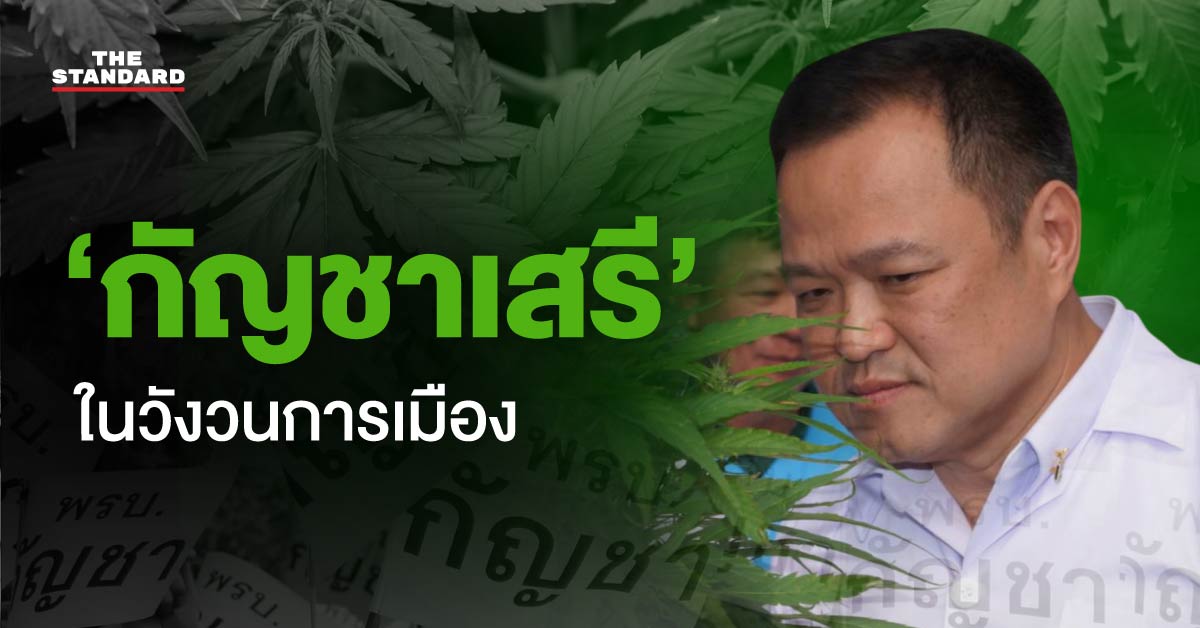 ป้ายประท้วงต่อต้านการควบคุมกัญชาเสรี หน้ารัฐสภาไทย