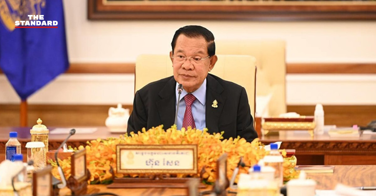ภาพแถลงข่าวตำรวจไซเบอร์ กรณีคลิปเสียงสมเด็จฮุน เซน เตรียมส่งสำนวนคดีให้อัยการสูงสุด