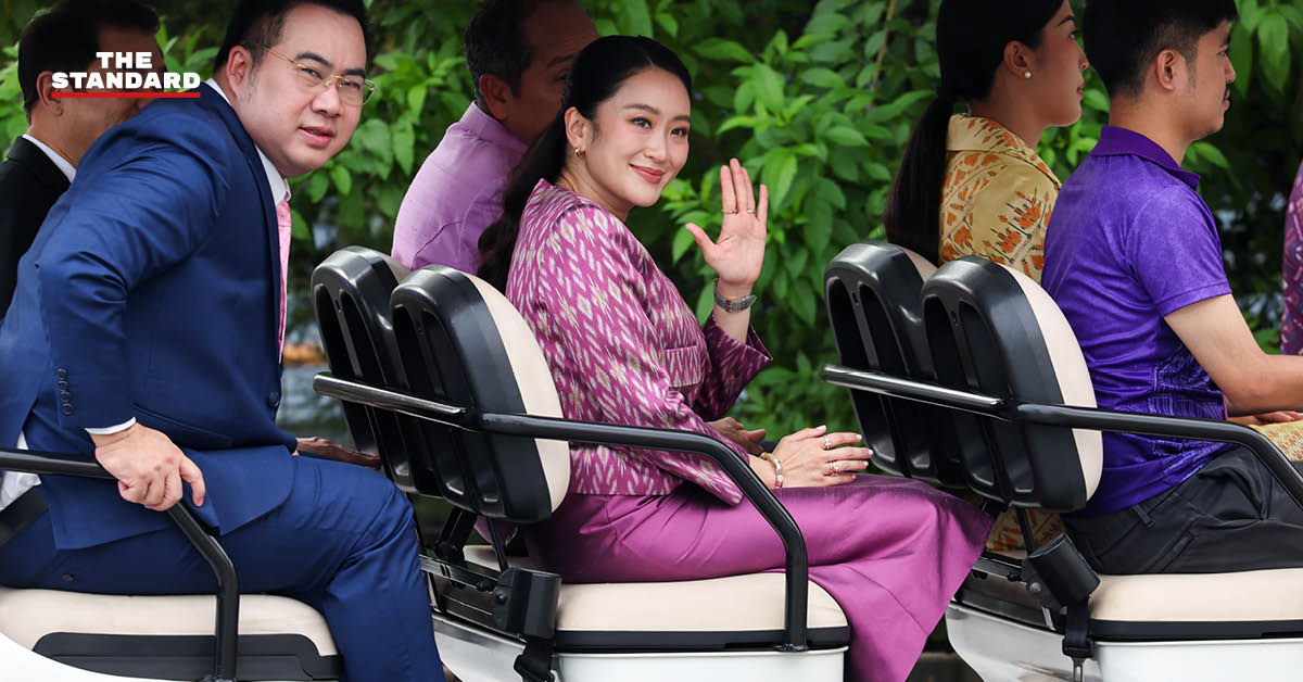 แพทองธาร ชินวัตร ไหว้สิ่งศักดิ์สิทธิ์หน้ากระทรวงวัฒนธรรม