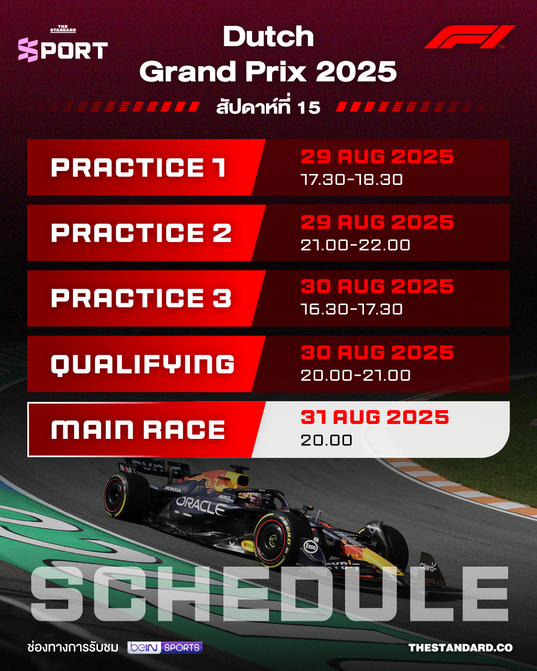 ตารางแข่งขัน F1 ดัตช์กรังด์ปรีซ์