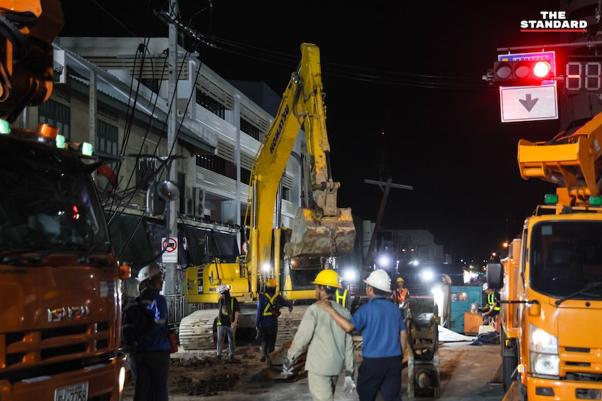 ผู้ว่าฯ ชัชชาติ อัปเดตสถานการณ์ถนนทรุดตัวหน้าโรงพยาบาลวชิรพยาบาล 